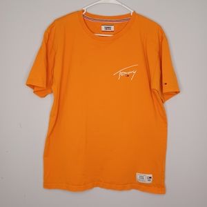 Tommy Hilfiger, T Shirt, Orange with "Tommy" logo in the back
